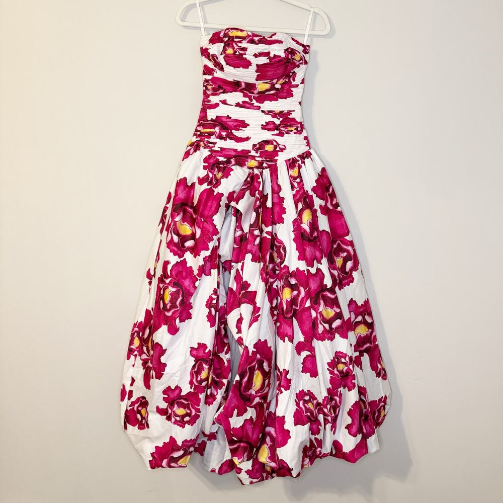 Aje Behold Floral Bubble Hem Maxi Gown US 4 - Picture 5 of 13